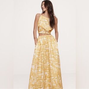 Banana Republic Linen Skirt Set // top XXS + skirt XS